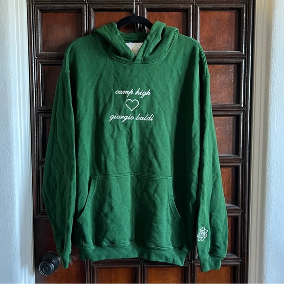 Giorgio Baldi x CAMP HIGH COLLECTIVE Green Hoodie - Picture 1 of 7